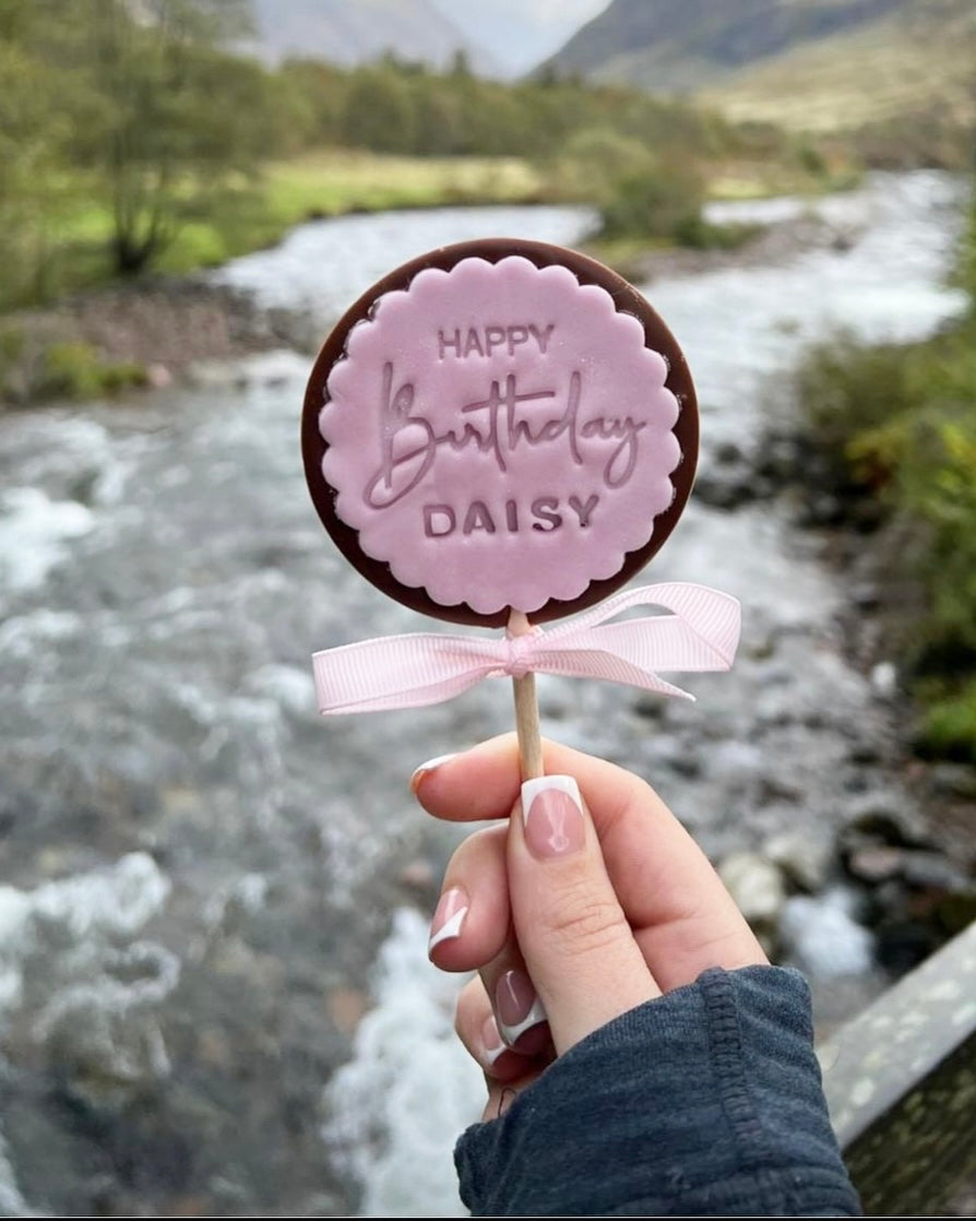 Small Personalised Happy Birthday Lollipop