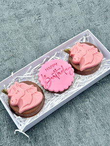 Unicorn Birthday Chocolate Covered Biscuits Gift Box