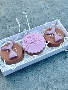 Mermaid Birthday Chocolate Covered Biscuits Gift Box
