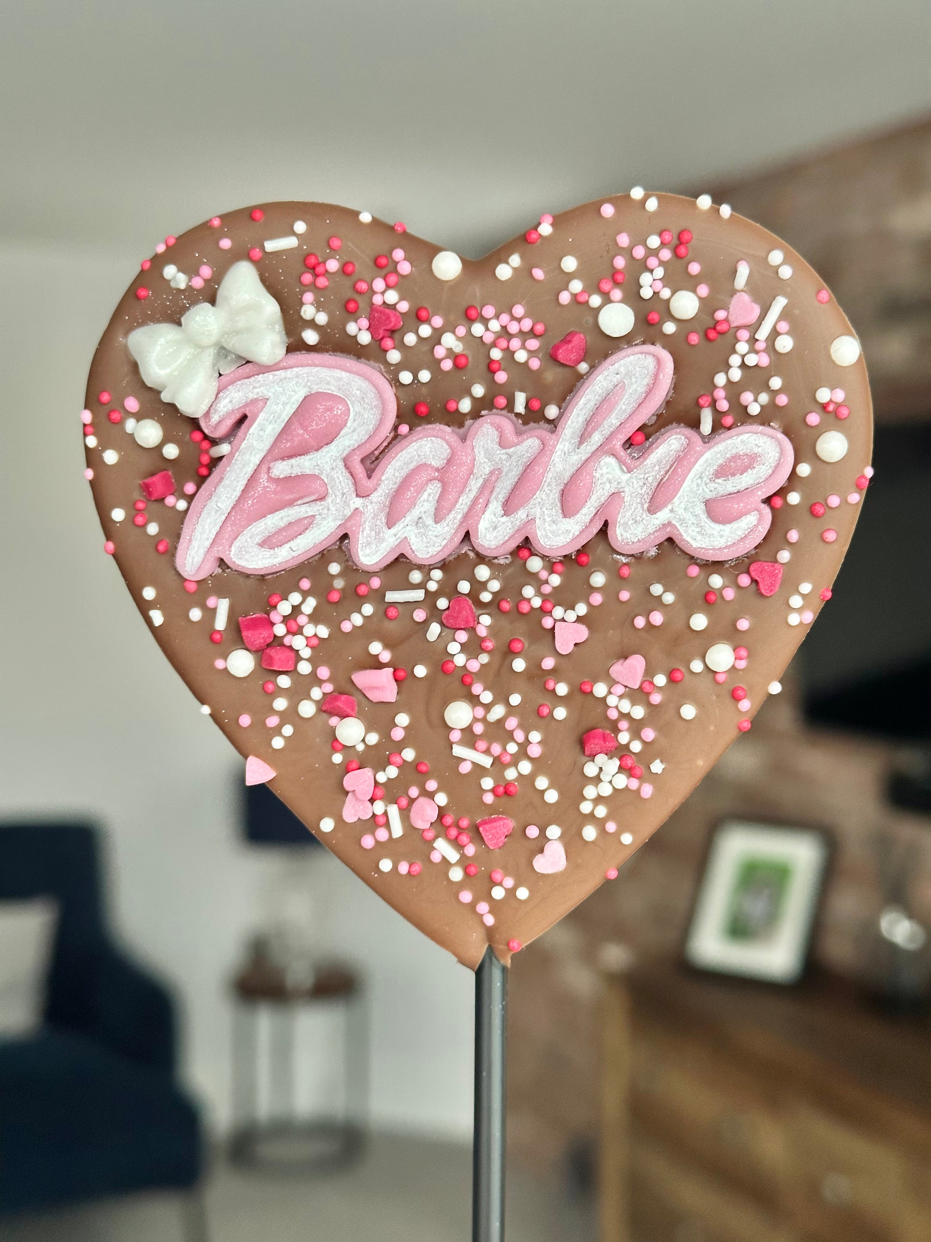 Large Barbie Heart Lollipop