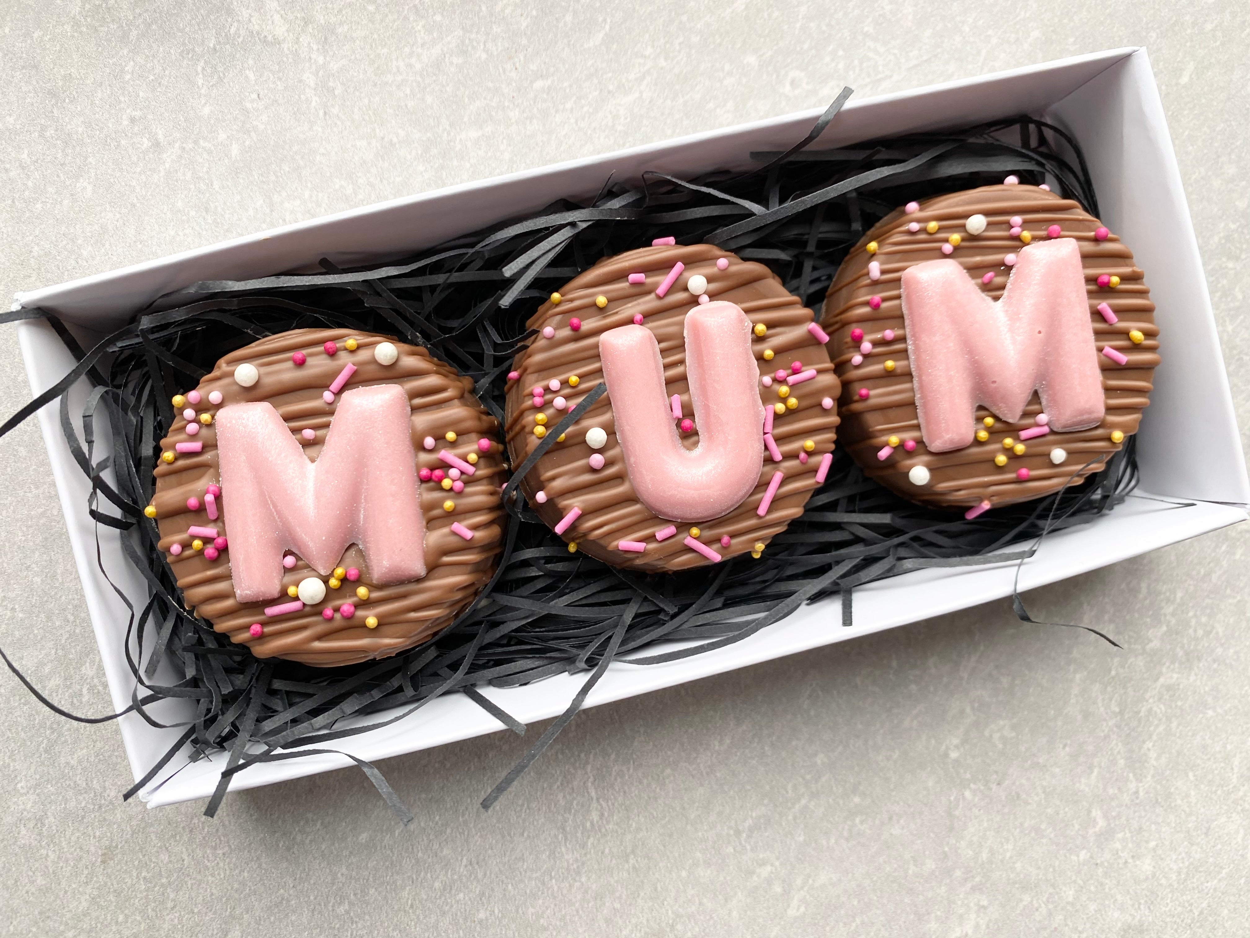 Mother’s Day Box of MUM Chocolate Covered Biscuits