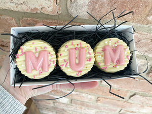 Mother’s Day Box of MUM Chocolate Covered Biscuits